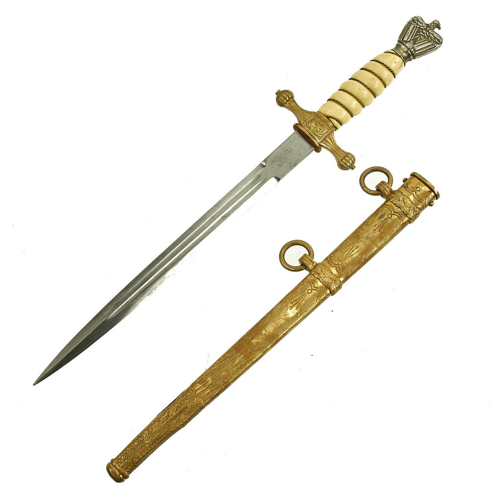 Original WWII German 2nd Model Naval Dagger with Lightning Bolt Scabbard by Paul Weyersberg Original Items