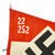 Original German WWII Hitler Youth Unit Marked 38" x 21" Pennant Flag - Hitlerjugend Original Items