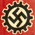 Original German WWII German DAF Labor Front 48" x 54" Fringed Flag - Deutsche Arbeitsfront Original Items