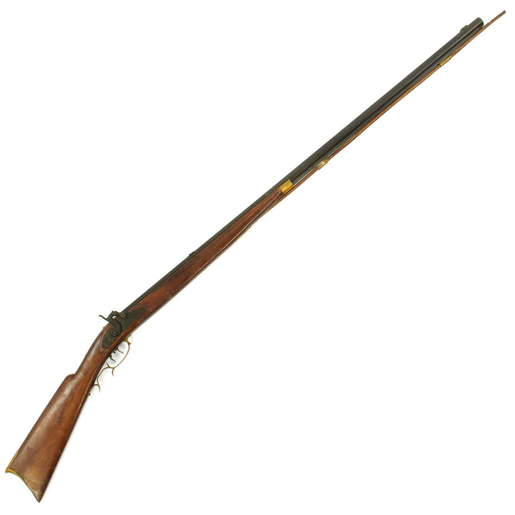 Original U.S. Kentucky Percussion Rifle with Set Trigger by Solomon Ward of Jamestown N.C. circa 1870 Original Items
