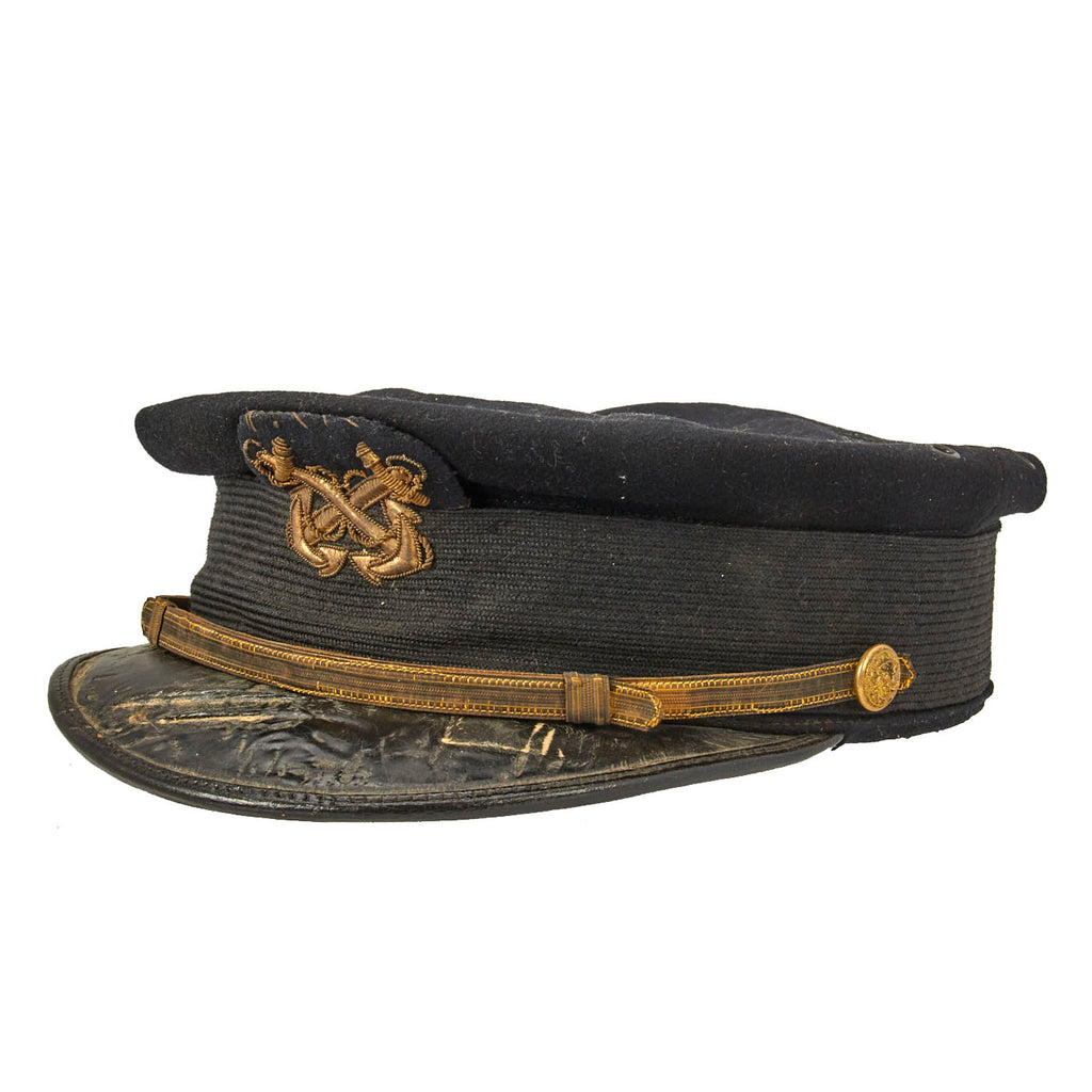 Original U.S. Pre-WWI Navy M1902 Warrant Officer Visor - Named Original Items