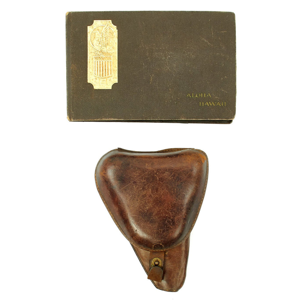 Original U.S. WWII Pacific Theatre 6th Infantry Division Named Photo Album with Type 14 Japanese Holster Original Items