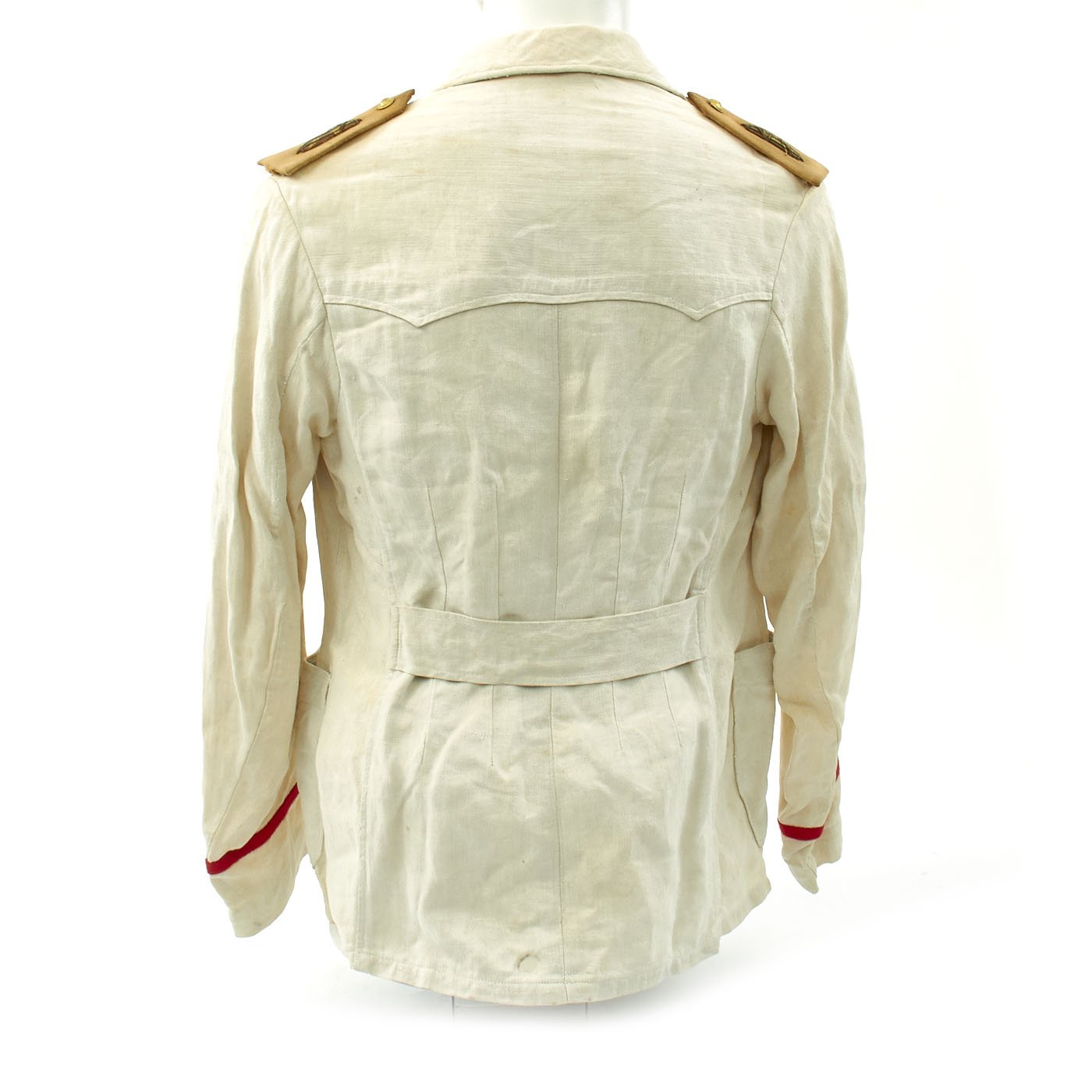 Original Italian WWII MVSN Officer Summer White Uniform Jacket