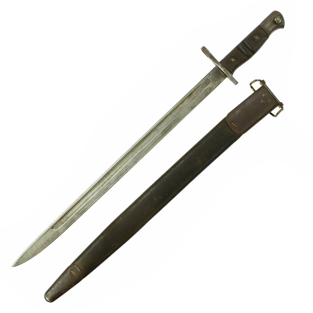 Original U.S. WWI M1917 Enfield British P1913 Overstamp Bayonet by Remington with Scabbard Original Items