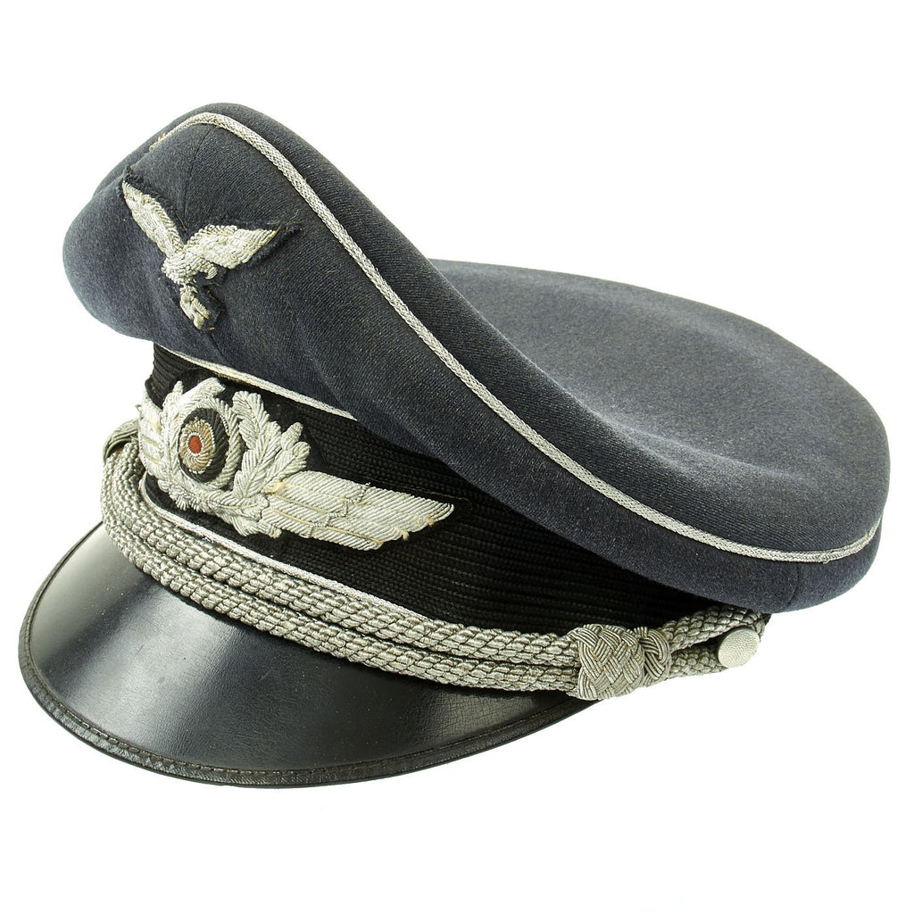 Original German WWII Luftwaffe Officer Visor Cap by Clemens Wagner Original Items