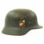 Original German WWII Named Army Heer M35 Double Decal Helmet with Size 57cm Liner - ET64 Original Items