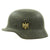 Original German WWII Named Army Heer M35 Double Decal Helmet with Size 57cm Liner - ET64 Original Items