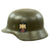 Original German WWII USGI Decorated M35 Steel Helmet Shell - EF64 Original Items
