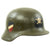 Original German WWII USGI Decorated M35 Steel Helmet Shell - EF64 Original Items
