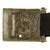 Original German WWII USGI Bring Back Grouping in Leather Wallet - EKII, KvK 2nd Class, Belt Buckle & Coins Original Items