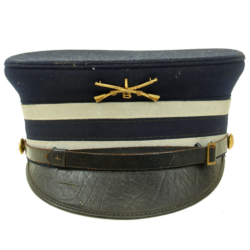 Original U.S. Early 20th Century M1902 Army 1st Infantry Regiment Enlisted Visor Cap Original Items