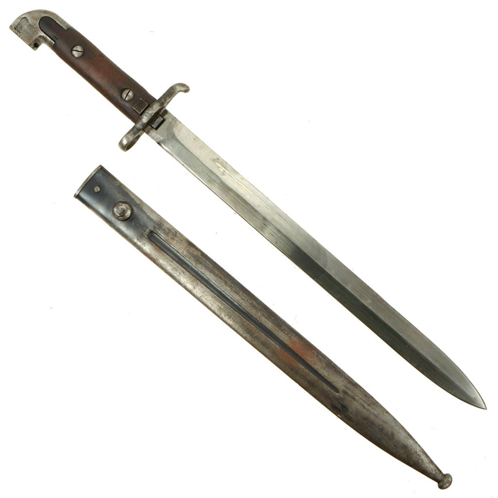 Original Swedish M1914 Bayonet By Eskilstuna For M1894/14 6.5mm Mauser Carbines and M1945 Carl Gustav SMG - Early Production Original Items