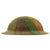 Original U.S. WWI M1917 Doughboy Helmet Shell with Panel Camouflage Paint Original Items