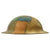 Original U.S. WWI M1917 Doughboy Helmet Shell with Panel Camouflage Paint Original Items