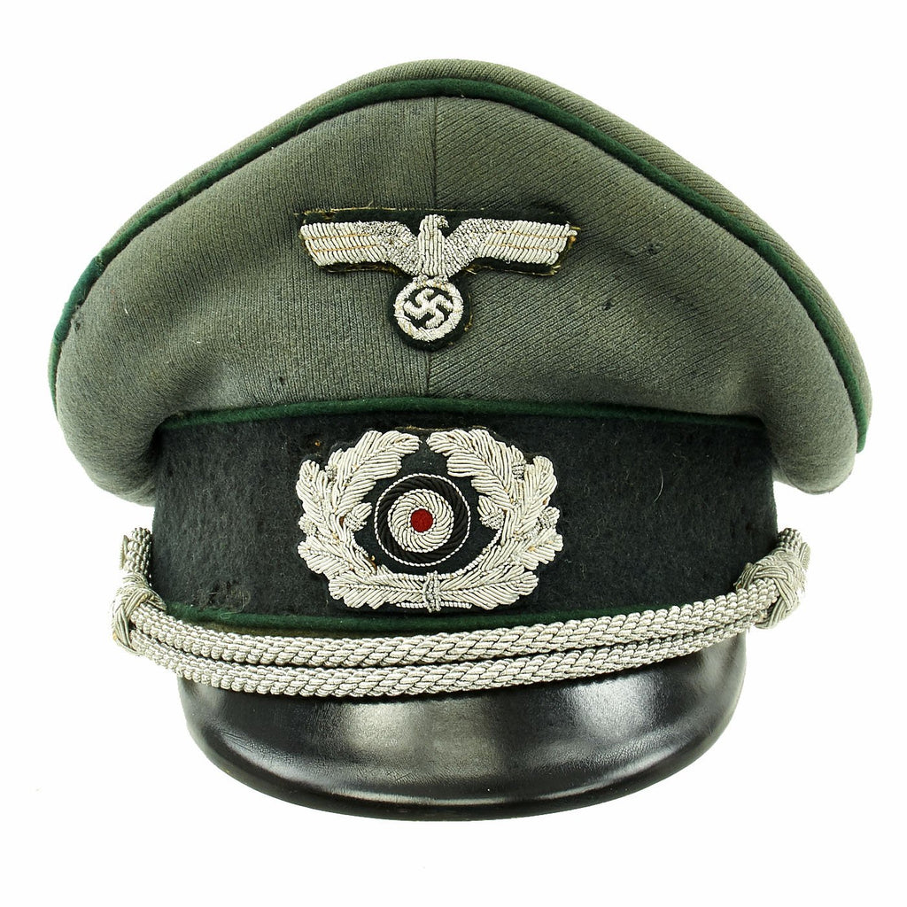 Original German WWII Named Heer Army Administration Officer Visor Crush Cap Original Items