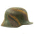 Original Imperial German WWI M16 Stahlhelm Helmet Shell with Panel Camouflage Paint - marked Si.66 Original Items
