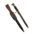 Original Imperial German WWI Kurzes Seitengewehr M1898 Sawback Dress Bayonet by Carl Eickhorn with WWII 1940 Dated Leather Frog and Scabbard Original Items