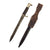 Original Imperial German WWI Kurzes Seitengewehr M1898 Sawback Dress Bayonet by Carl Eickhorn with WWII 1940 Dated Leather Frog and Scabbard Original Items