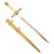 Original WWII German 2nd Model Miniature Naval Dagger Letter Opener with Lightning Bolt Scabbard Original Items