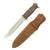 Original WWII Large EG Waterman E.G.W. Leather Grip Fighting Knife with Named Scabbard & Attached Souvenirs Original Items