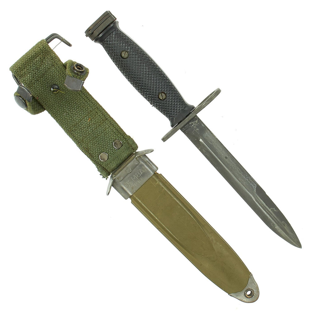 Original U.S. Vietnam War Era M7 Bayonet by Imperial for M16 Rifle with M8A1 Scabbard Original Items