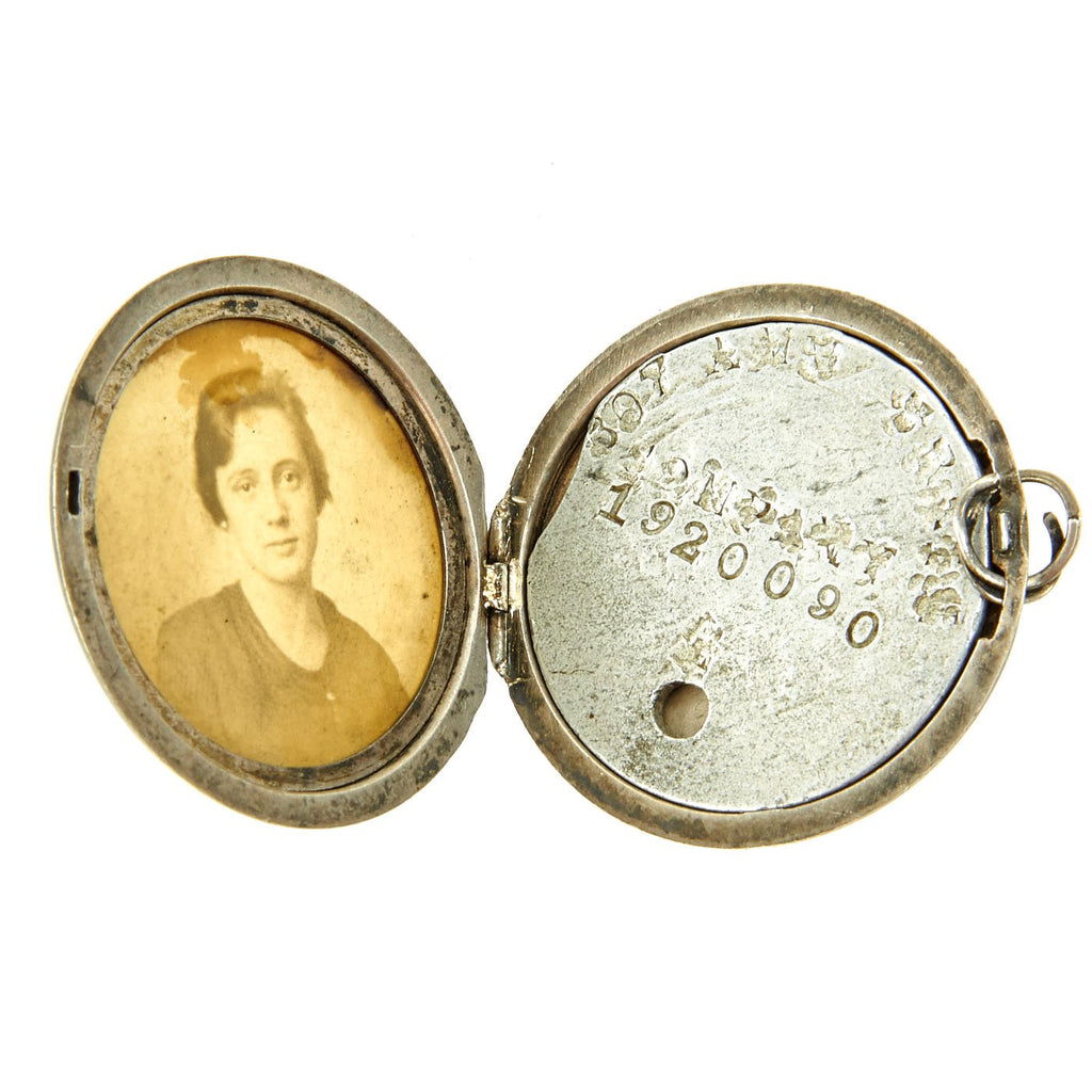 Original U.S. WWI Picture Locket with Dog Tag named to James McGuffin Original Items