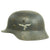 Original German WWII M40 Service Worn Single Decal Luftwaffe Helmet - ET64 Original Items