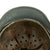 Original German WWII M35 Helmet with Field Applied Textured Camouflage Paint & 56cm Liner - 64cm Shell Original Items