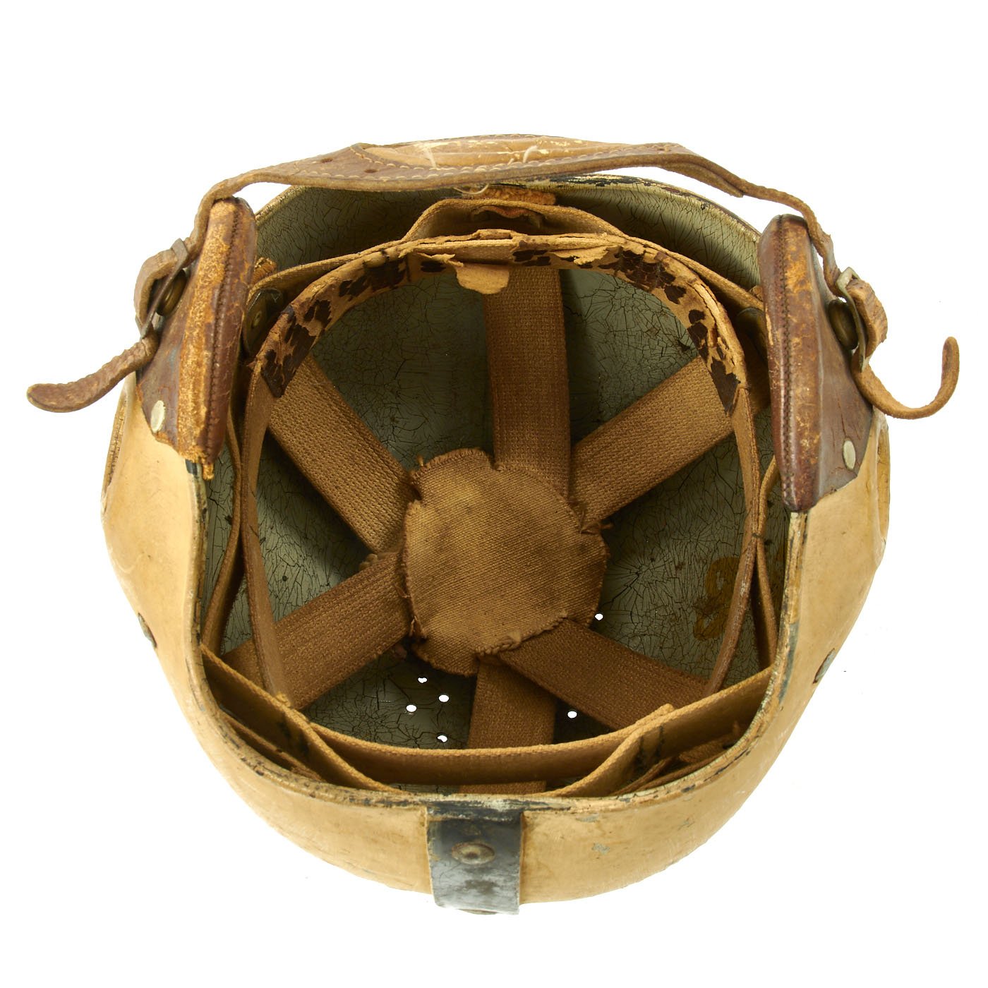 early football helmets ww2 Original U.S. Early WWII Airborne Paratrooper Training Football Helmet – International Military Antiques