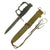Original U.S. 1980s M7 Bayonet with Experimental Aluminum Knuckle Guard and Vietnam Era M8A1 Scabbard Original Items