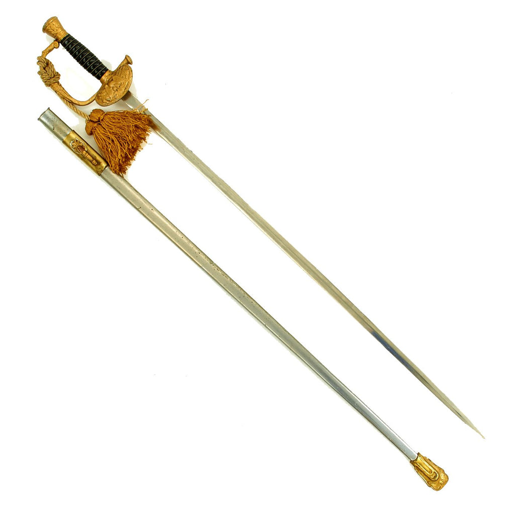 Original U.S. Civil War Era Army Officer's M1860 Dress Parade Sword with Scabbard & Sword Knot Original Items
