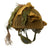 Original Belgian Post WWII British Style Paratrooper Helmet with Net and Burlap Camo Original Items