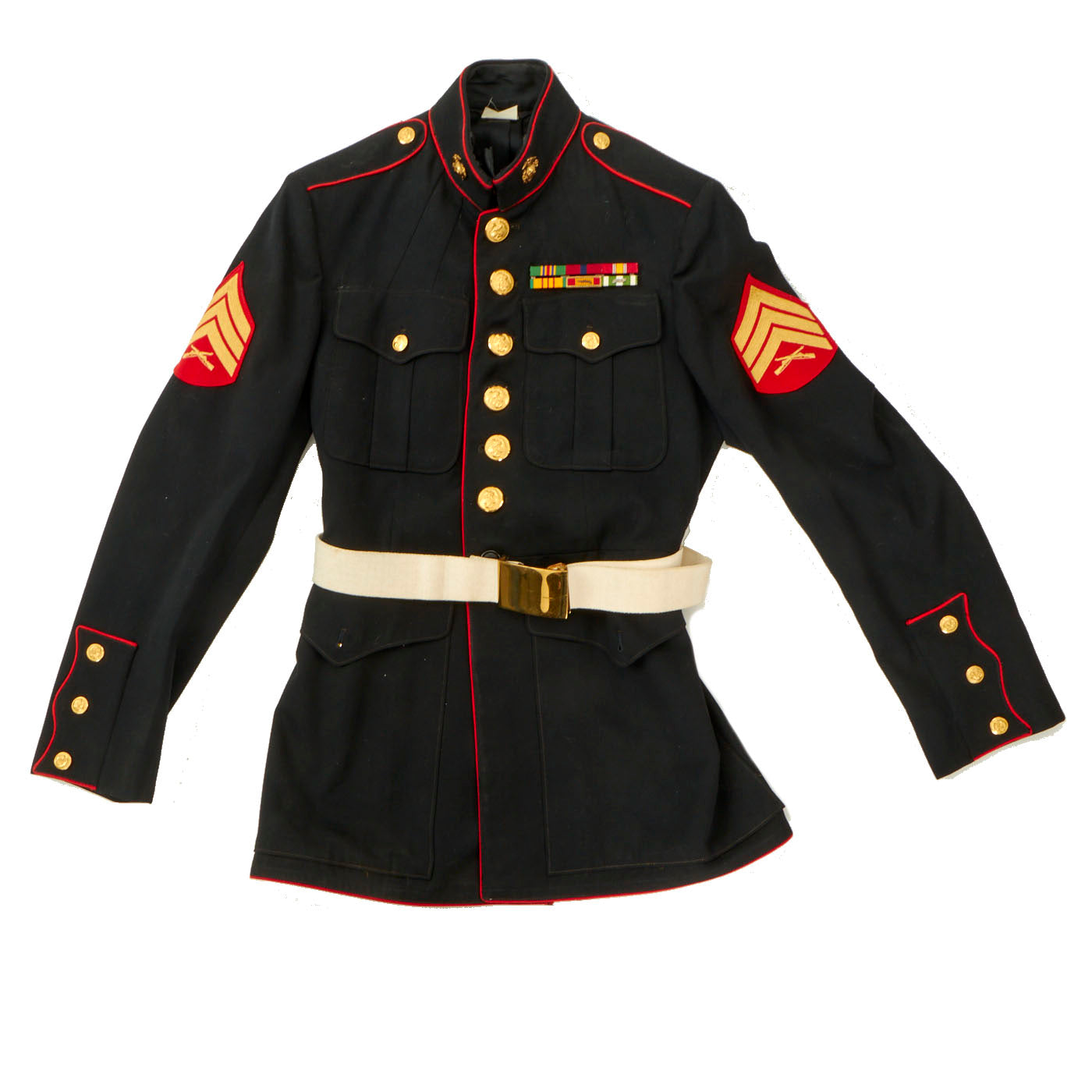 Original U.S. Vietnam War Named USMC Sergeant Dress Blue Uniform With International Military Antiques Original U.S. Vietnam War Named USMC Sergeant Dress Blue Uniform With International Military Antiques