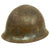 Original Japanese WWII Service Worn Type 92 Army Combat Helmet with Liner and Chinstrap - Tetsubo Original Items