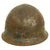 Original Japanese WWII Service Worn Type 92 Army Combat Helmet with Liner and Chinstrap - Tetsubo Original Items