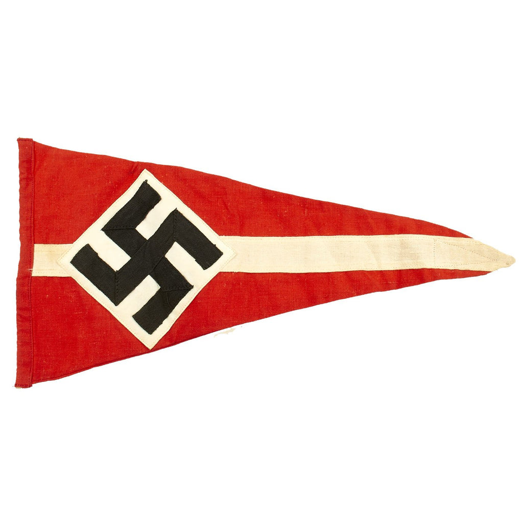 Original German WWII Hitler Youth Member Vehicle Pennant Flag - Hitlerjugend Original Items