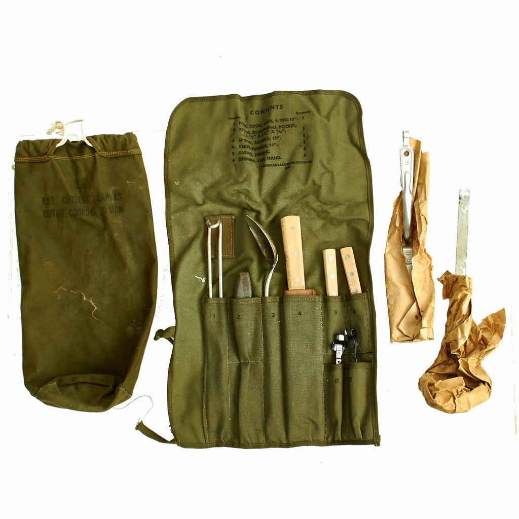 Original U.S. 20-man Cooking Utensil Mess Kit - Dated 1945 Original Items