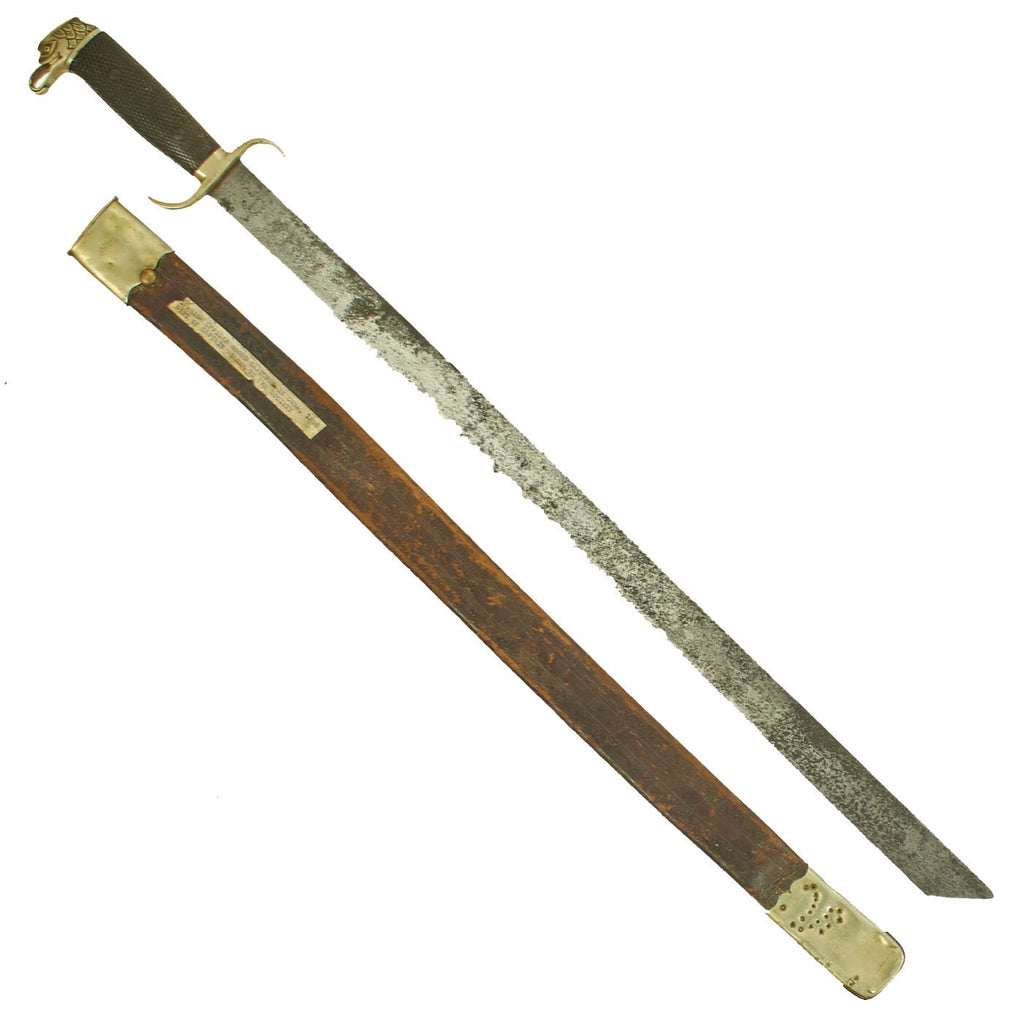 Original Spanish Officers Pioneer Machete Sword by Luckhaus & Günther in Scabbard Captured in Cuba, 1898 Original Items