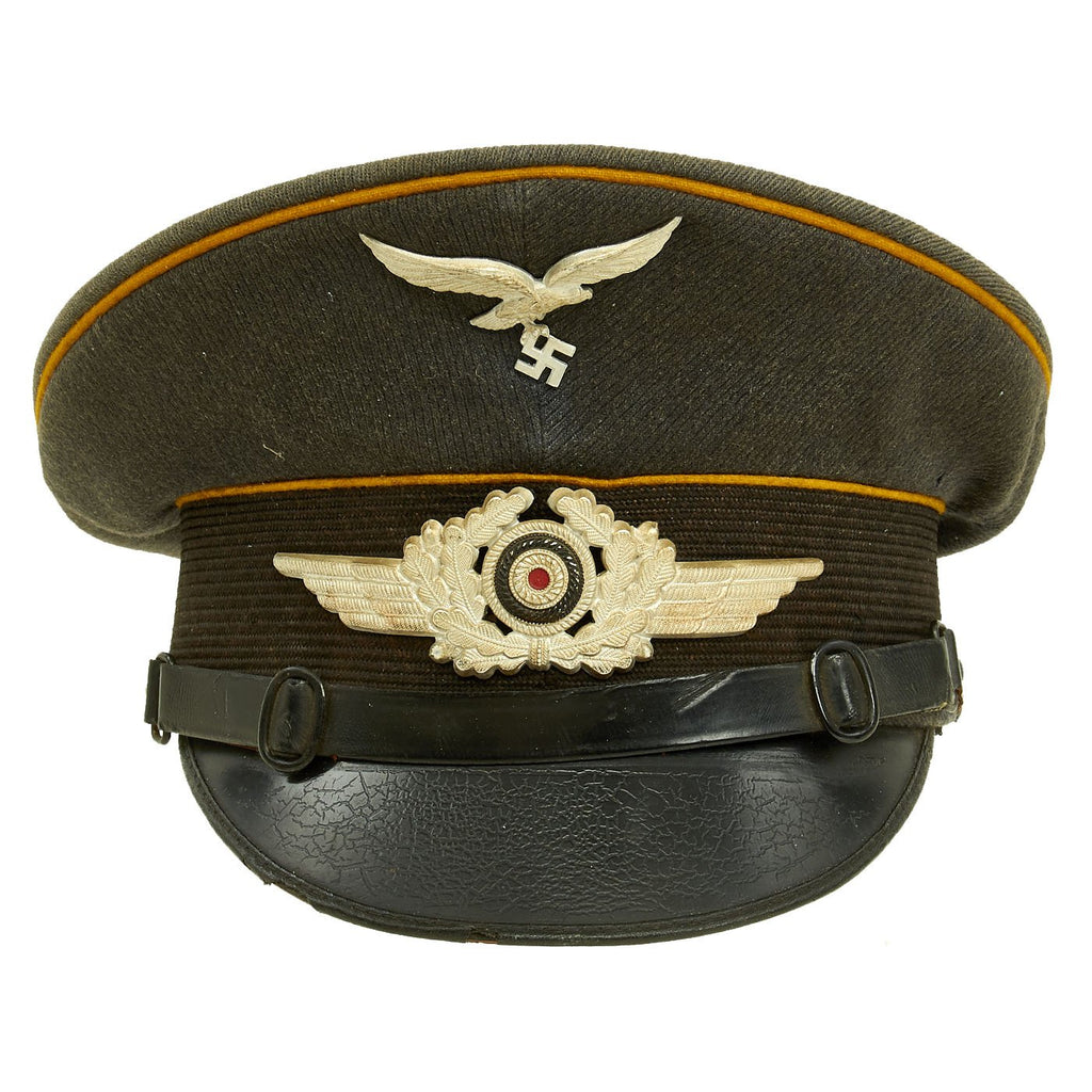 Original German WWII 1939 dated Luftwaffe Flight Branch EM-NCO Visor Cap by Kürschner und Mützenmacher - Size 54 Original Items