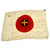 Original Japanese WWII Japanese "Meatball" Silk Flag Captured & Signed by 33rd Infantry Division Soldiers - 27" x 38" Original Items