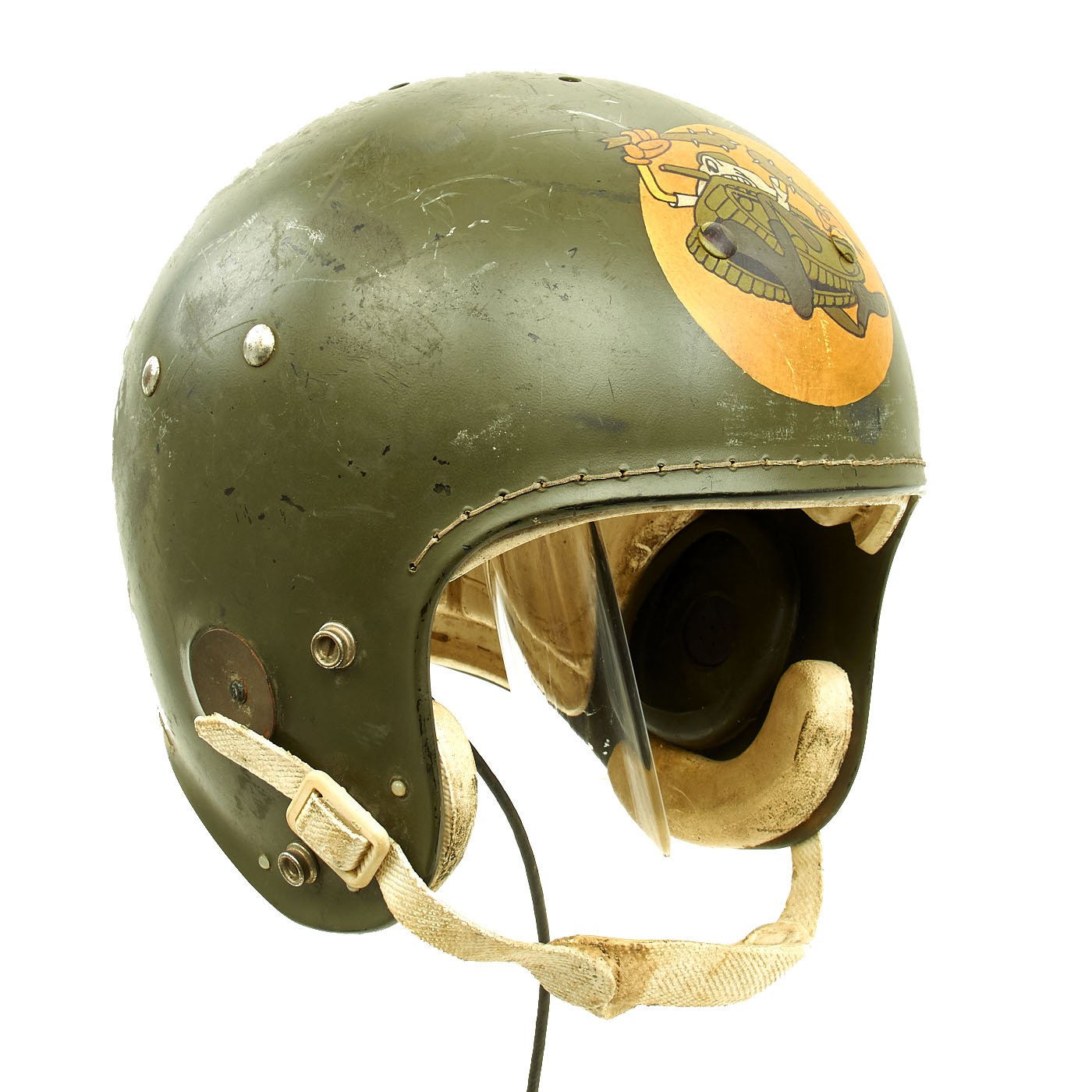 Original U.S. 1950s Tank Group Football Helmet by MacGregor – International Military Antiques