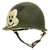 Original U.S. WWII 1943 M1 McCord Swivel Bale Front Seam Helmet with Period Mickey Mouse Paint Job Original Items