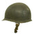 Original U.S. WWII 1943 M1 McCord Swivel Bale Front Seam Helmet with Period Mickey Mouse Paint Job Original Items