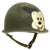 Original U.S. WWII 1943 M1 McCord Swivel Bale Front Seam Helmet with Period Mickey Mouse Paint Job Original Items