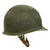 Original U.S. WWII 1943 M1 McCord Swivel Bale Front Seam Helmet with Period Mickey Mouse Paint Job Original Items