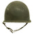 Original U.S. WWII 1943 M1 McCord Swivel Bale Front Seam Helmet with Period Mickey Mouse Paint Job Original Items