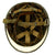 Original U.S. WWII 1943 M1 McCord Swivel Bale Front Seam Helmet with Period Mickey Mouse Paint Job Original Items