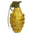 Original U.S. WWII Inert MkII Yellow Early War High Explosive Pineapple Grenade with M10A3 Fuze Original Items