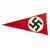 Original German WWII NSDAP Political National Pennant Flag - 17" x 34" Original Items