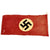 Original German WWII Service Worn NSDAP National Flag Small Political Banner - 29" x 63" Original Items